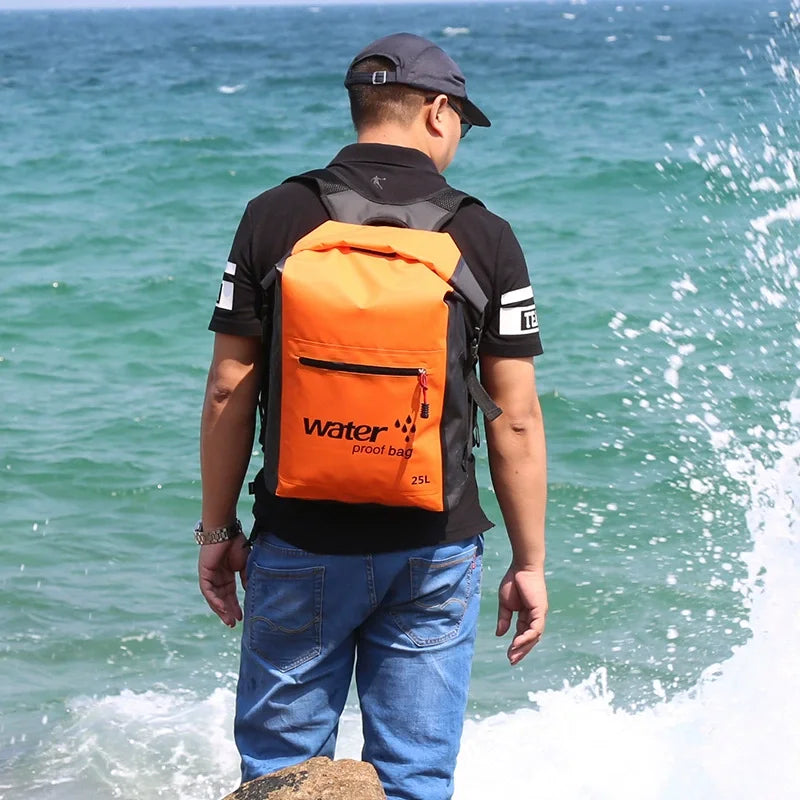 Luvikno | AquaGuard Ryggsekk 25L | Vanntett og pustende ryggsekk for kajakk, trekking og utendørs eventyr