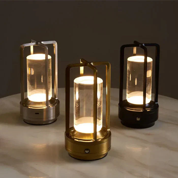 Luvikno | Varm LED Trådløs Bordlampe – Batteridrevet Nordisk Design - LED med Berøringskontroll, Egnet for Soverom, Hjem, Utendørs - Ideell Nattlampe
