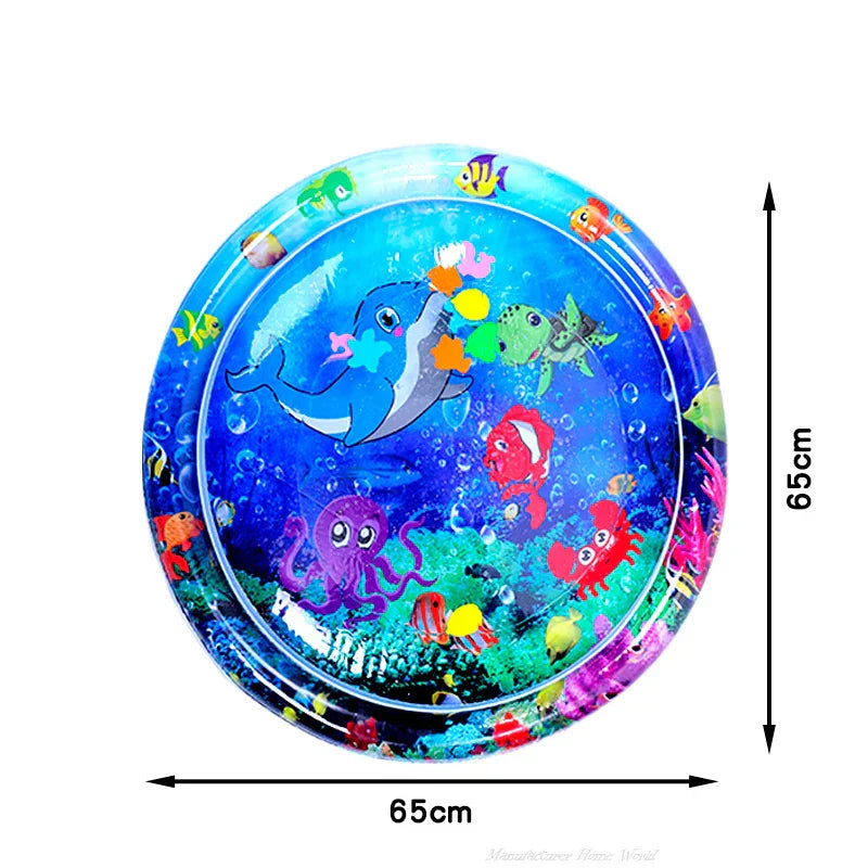 Luvikno | AquaPaws | Interaktiv Vannlekematte for Katter & Hunder | Kjølende Sommerlekematte | Oppblåsbar & Bærbar | 65 cm / 100 cm