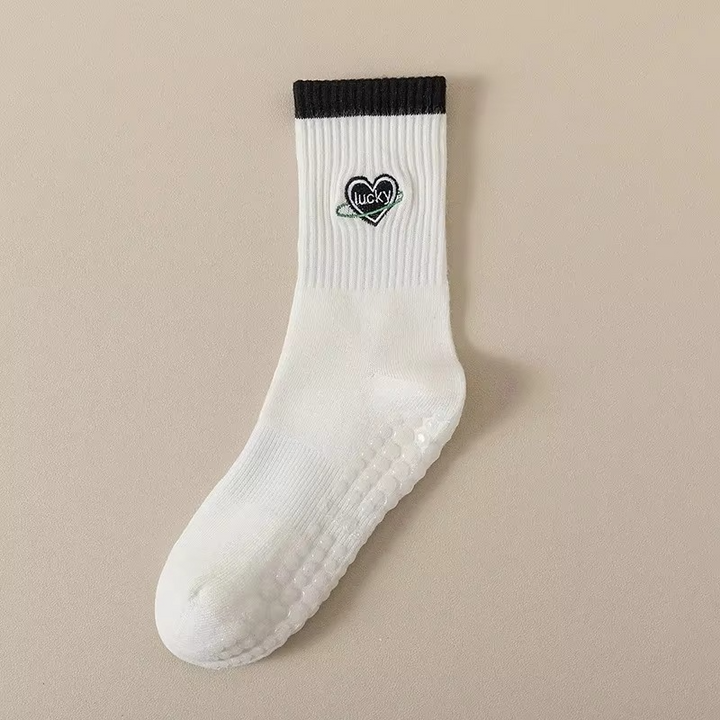 Unisex Mid-Calf Stripete Yogasokker - Rutsje-frie, Svettsugende, Luktkontroll Luvikno