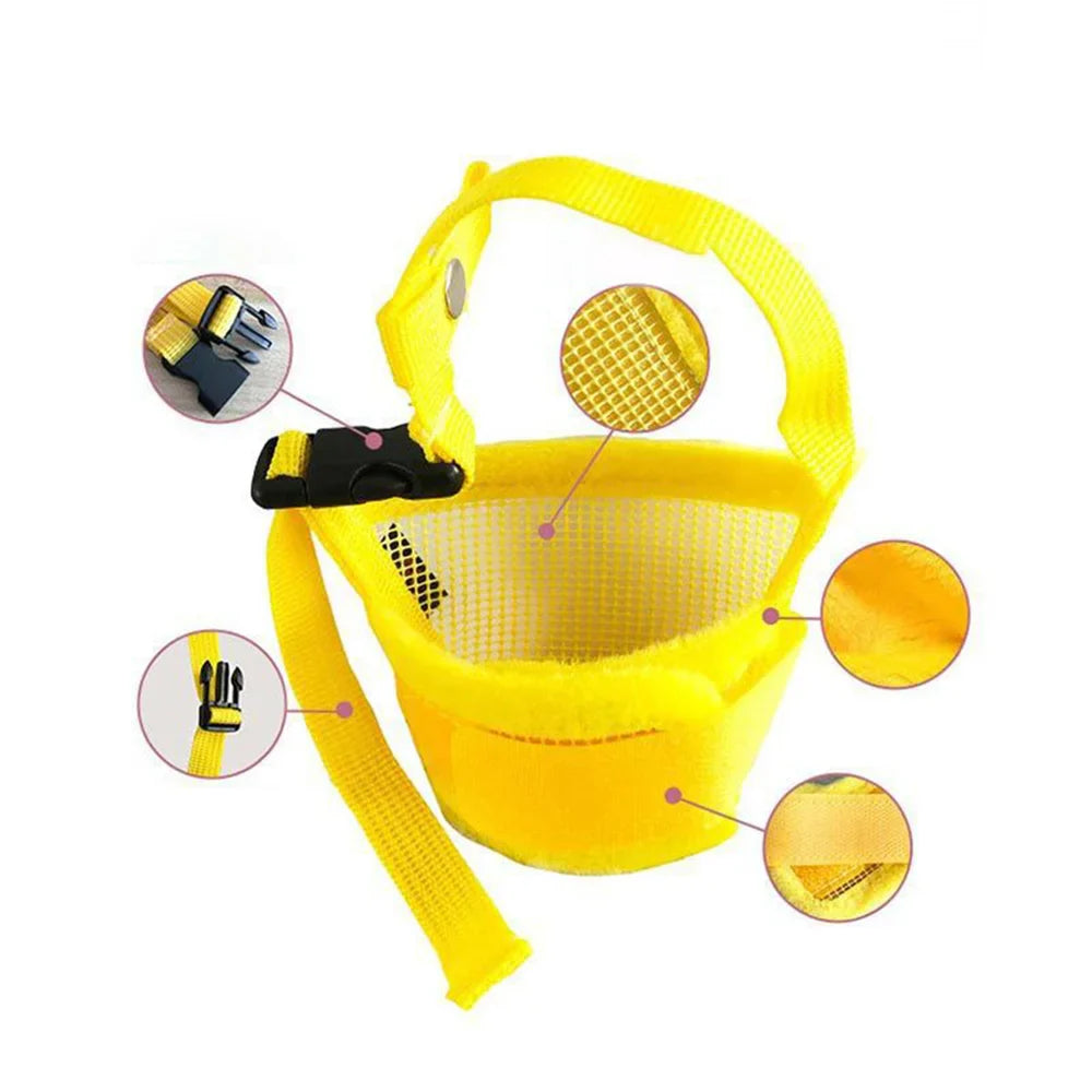 Luvikno | BellStop+ | Pustende Hundemuzzle | Justerbar Nylonmuzzle | Anti-Bjeffing & Anti-Biting Beskyttelse | S-XL Størrelser
