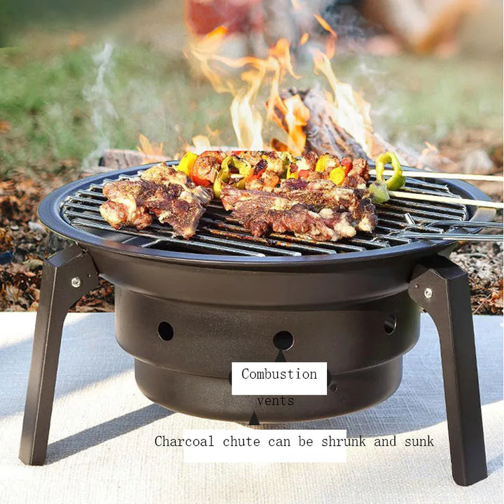 Bærbar Non-Stick Elite Adventure Campinggrill | Luvikno