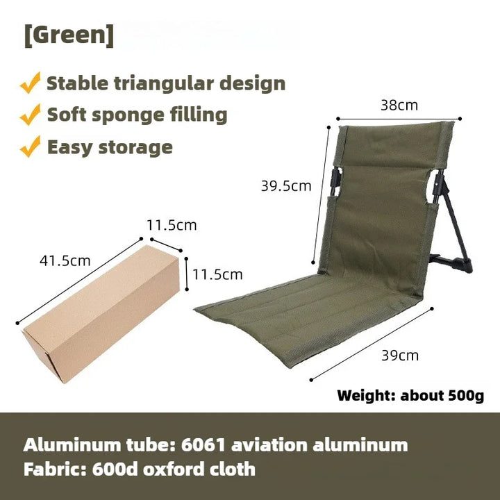 Luvikno | TREKASE Camping Felle Stol | Ultra-lett & værbestandig | Aluminiumsramme | Polstret for ekstra komfort | Rask å montere