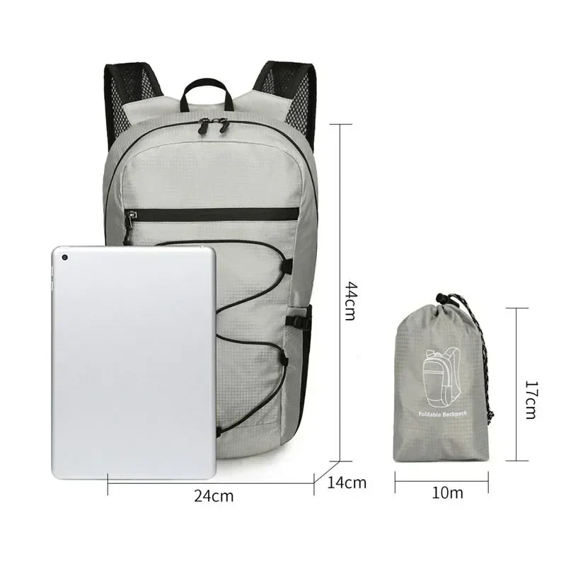 Luvikno | Utendørs Ryggsekk PackLite 20 L | Ultralett & Vanntett | Sammenleggbar for Reise & Fotturer