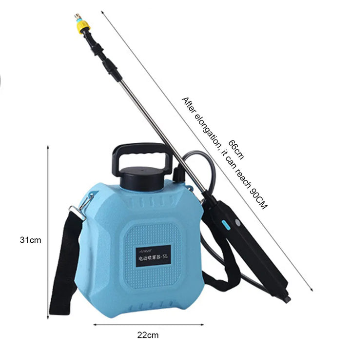 Luvikno | SPRAYMATE Pro Batteri Trykksprøyter | 5 L Skulder Sprayflaske | USB Lading & Justerbar Dyse | For Hage, Rengjøring & Ugresskontroll