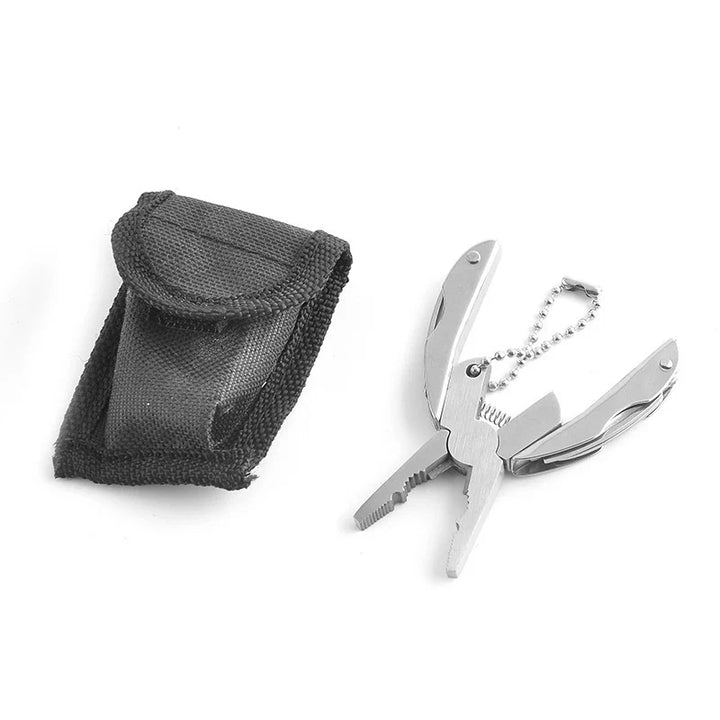 Luvikno | Mini-Multitool TrekMate | Sammenleggbare Tang med Kniv | Nøkkelringformat | Utendørs & Camping