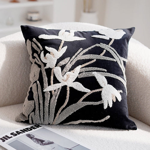 Brodert Orkidé Putetrekk