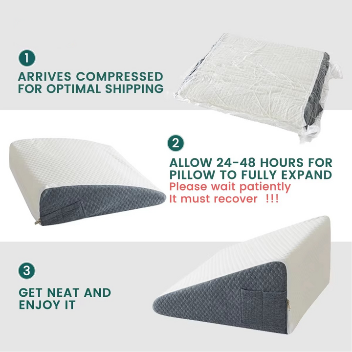 Dual Comfort Memory Foam Ortopediske Vinkelfiller med Pustende Trekk Luvikno