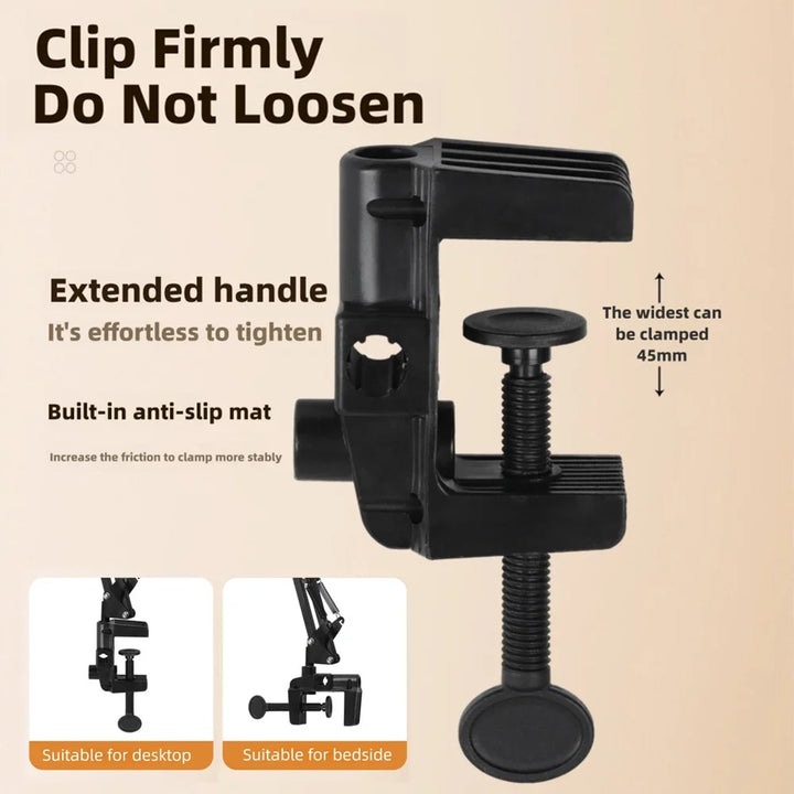 LumiFlex LED ring light med fleksibel arm & telefonholder | 3 lysfarger & USB-tilkobling | Perfekt for livestream, video & selfie Luvikno