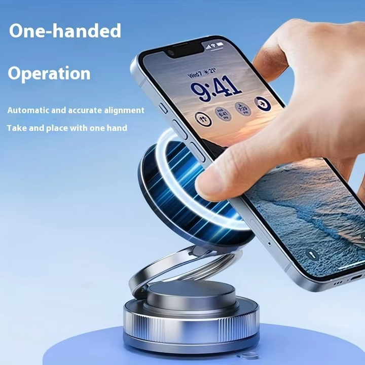 Sammenleggbar magnetisk telefonholder for iPhone og Android Luvikno