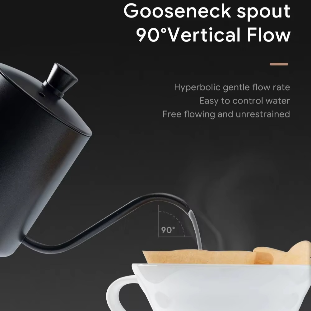 Luvikno | Premium Rustfritt Stål Kaffe Drypp Kjele for Hjemmebrygging