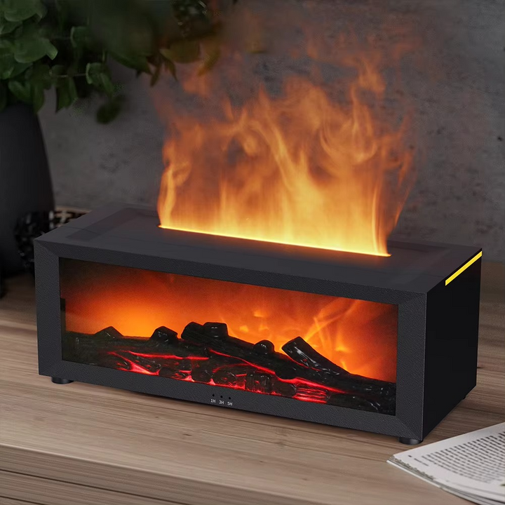 Simulert Flamme Aromaterapi Diffuser og Luftfukter med Timer Luvikno