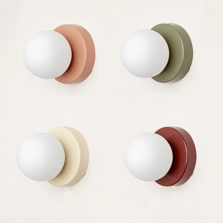 LumiGlobe - Moderne Vegglampe med Glassblokk i Mid-Century Stil Luvikno