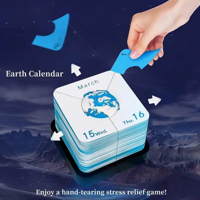 3D Earth Wanderer Kalender Memo Pad | Luvikno