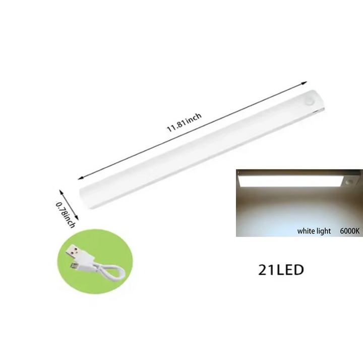 Smart Sensor LED Nattlys - Bevegelsesaktivert, Lysdempbar & Oppladbar Luvikno