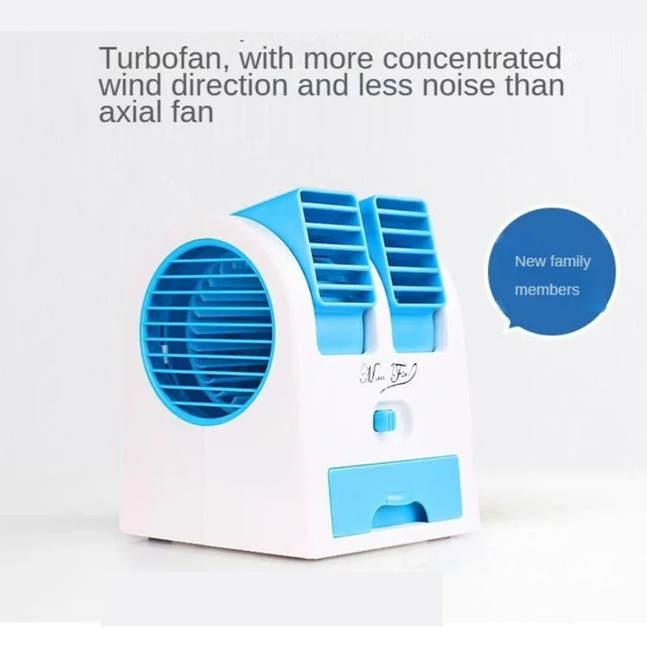 Dual-Outlet Turbo Cooling Desk Humidifier Fan | Luvikno