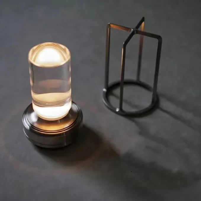 Trådlampet rechargable bordlampe laget av krystall, bærbar LED-lampe for stue og balkong | Luvikno