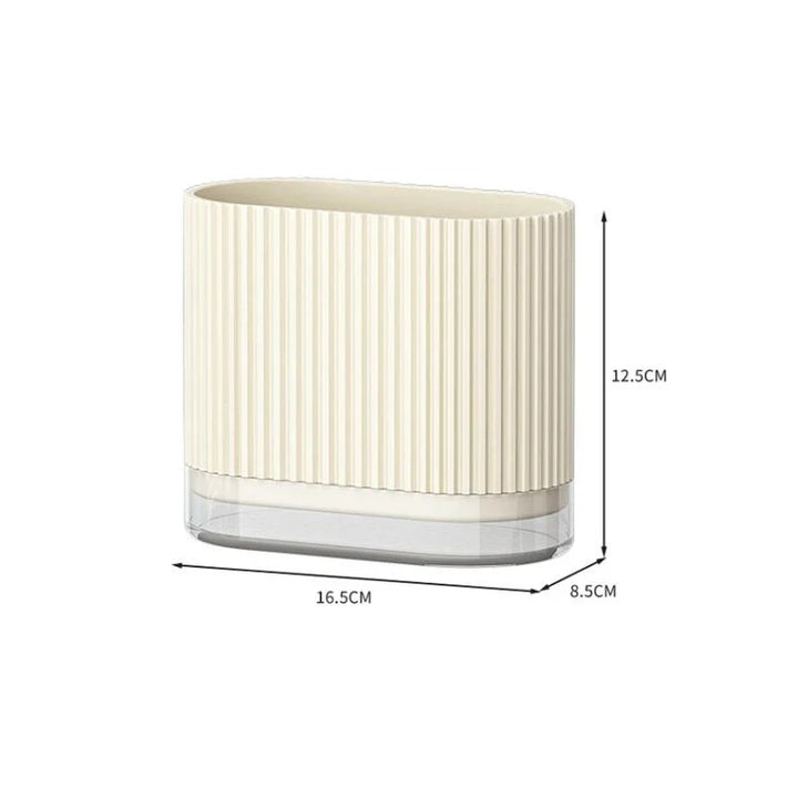 Luvikno | Bestikkorganisator Duo | Veggmonterbar bestikkholder | Ingen boring | Dreneringsfunksjon | 16.5 × 8.5 × 12.5 cm