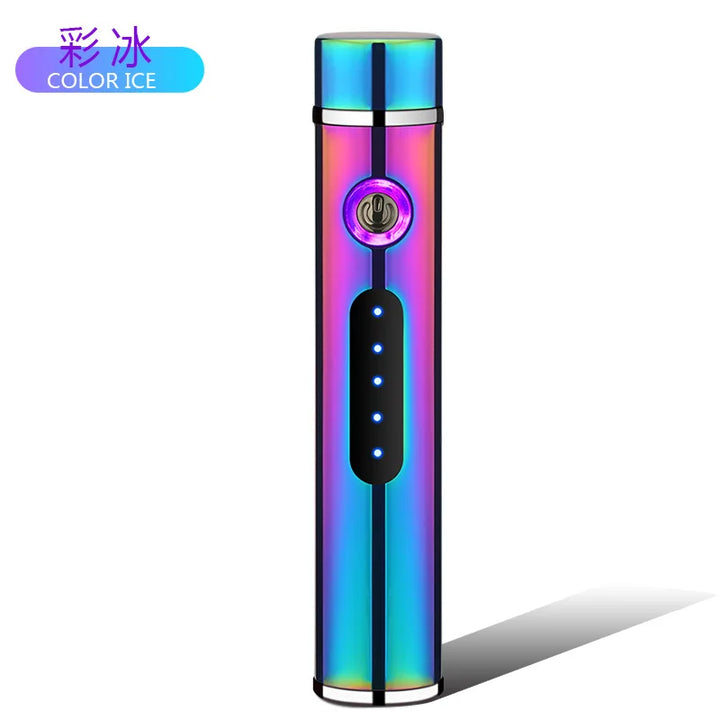 Voltrino Sylinder USB lighter | Dobbelt bue teknologi | Oppladbar & vindproof | Edelmetall hus for menn Luvikno