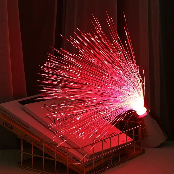 Flerfarget LED Fiber Optisk Stjernelys Lampe Luvikno
