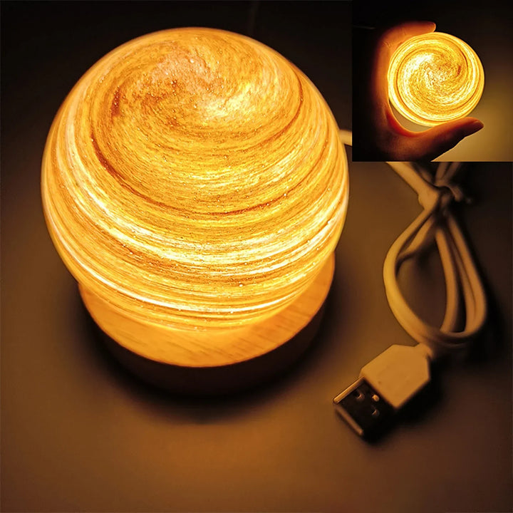 3D Krystall Planet Atmosfære Nattlampe | Luvikno