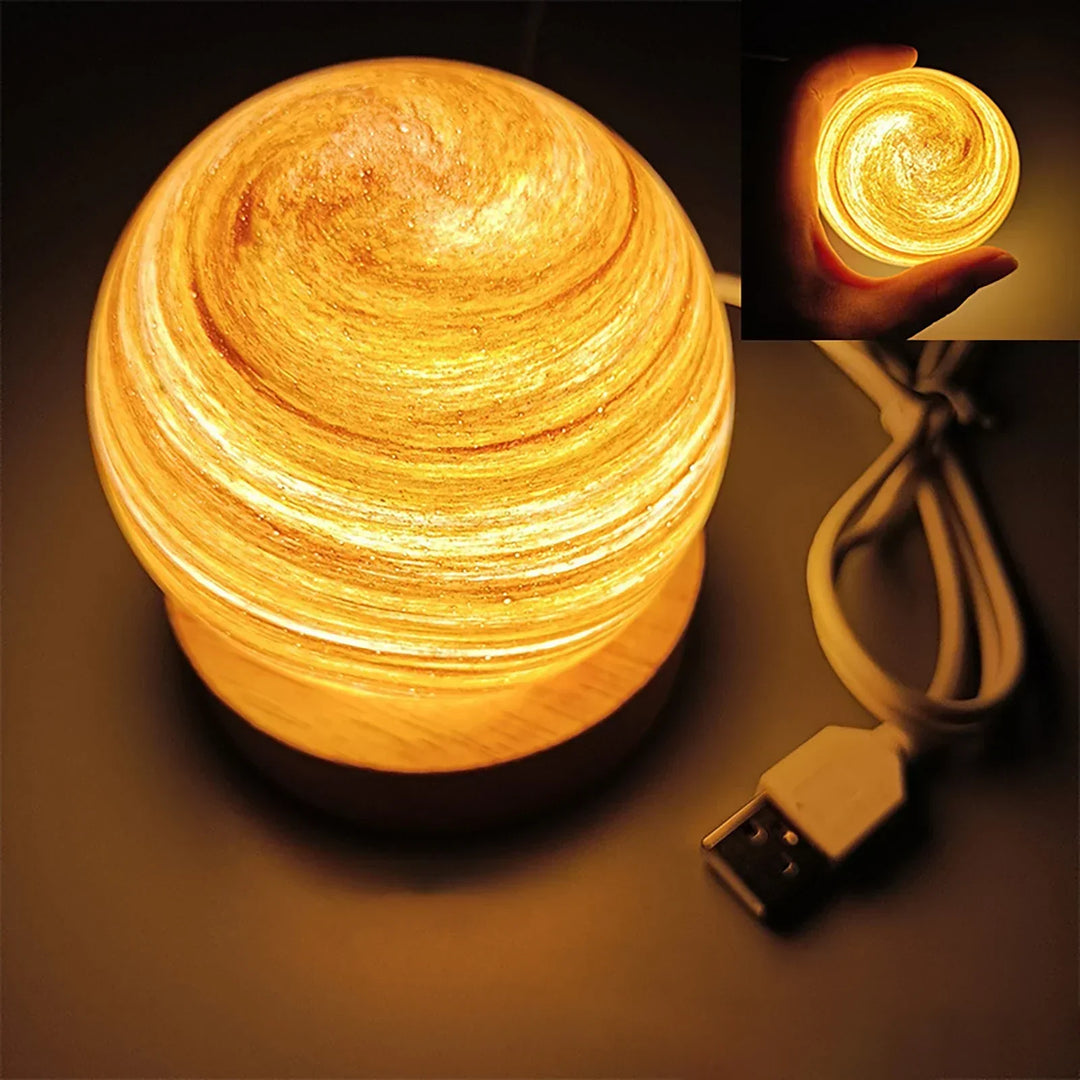 KosmosGlow - 3D Krystallplaneter Nattlampe | Luvikno
