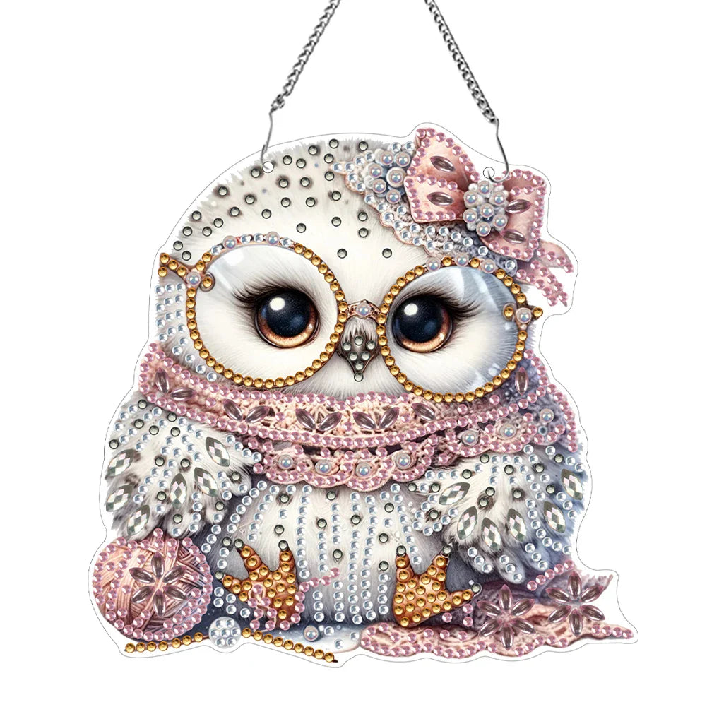 Luvikno | Sommerfuglanheng | 5D DIY Diamantmaling | Dobbelsidig akryl | Glitrende vindusdekorasjon