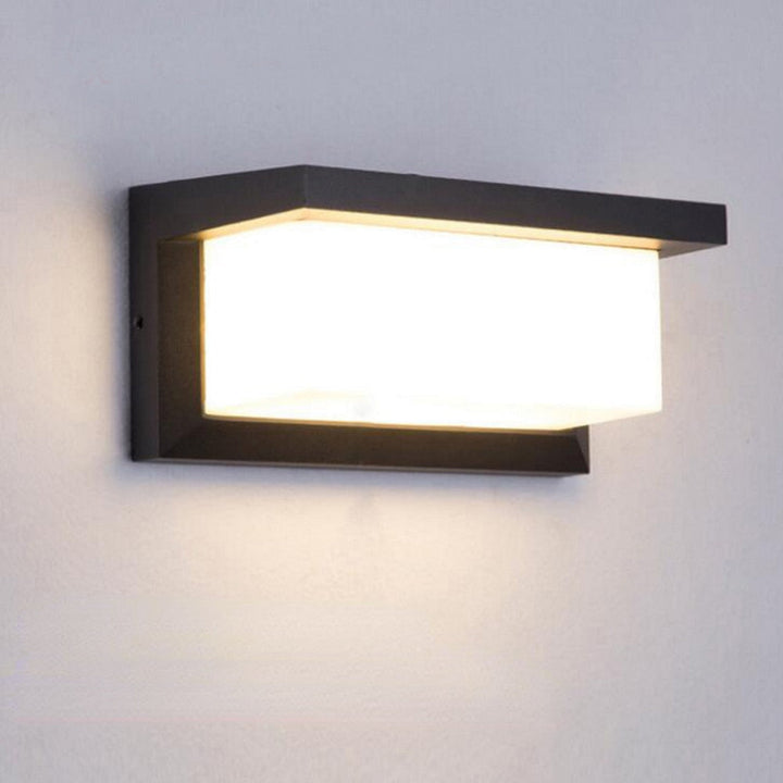 Guifi - Vanntett LED Utendørs Svart Vegglampe Moderne Design | Luvikno