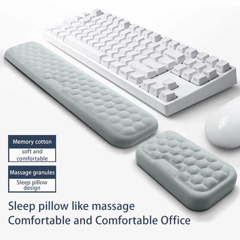 Luvikno | SilentaPad Håndleddstøtte | Ergonomisk Musmatte med Minne Skum & Massasjområde | For PC, Laptop & Gaming
