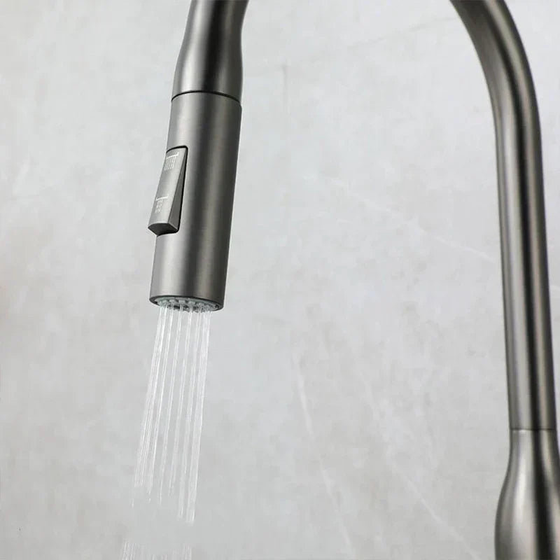 AquaStream Luxe – Justerbar Kjøkkenkran med Hånddusj Luvikno