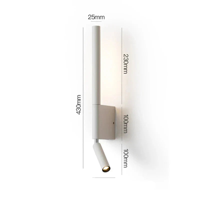 Moderne LED vegglampe for soverom, justerbar vegglampe i hotellstil | Luvikno