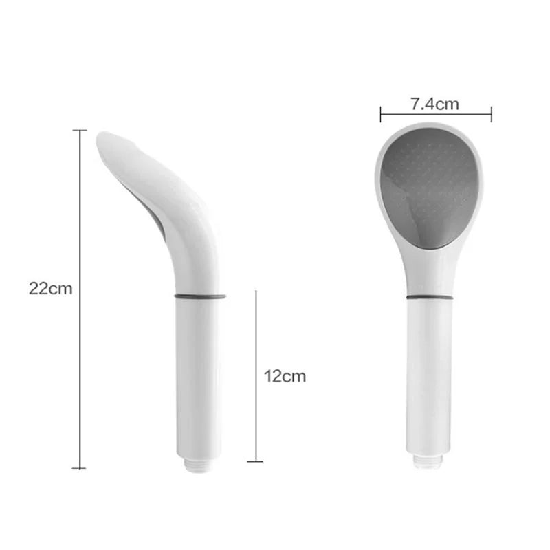 Luvikno | AquaVelo Høytrykks Dusjhode med Vannbesparende Funksjon | Hvit Håndheld Dusj med Filter & Standard Tilkobling – 22×12×7.4 cm