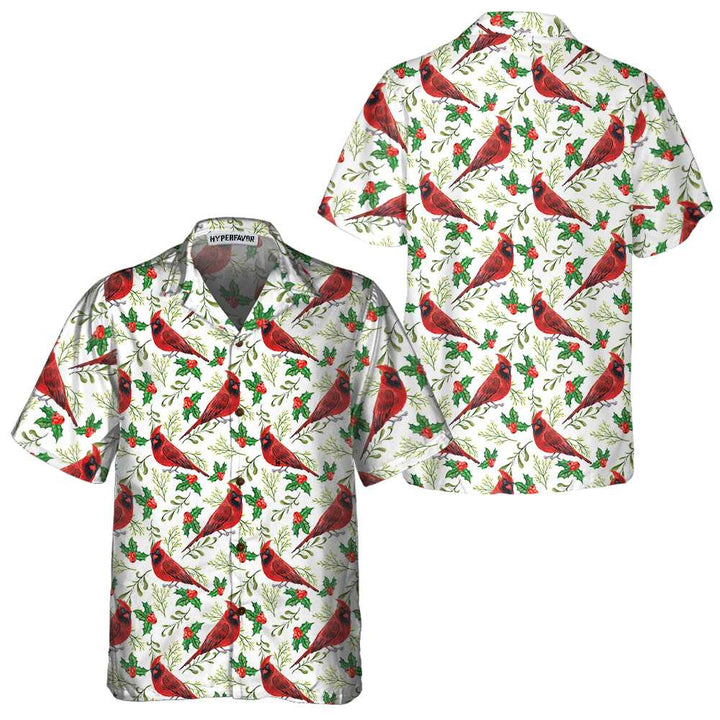 Luvik | Rød Hawaiian-skjorte med sømløst juletheme, Morsom juleskjorte, Julegave