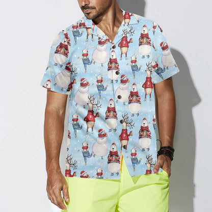 Luvik | Saumaton joulukuosi, jossa on kani ja lumiukko Christmas-Hawaiiganza