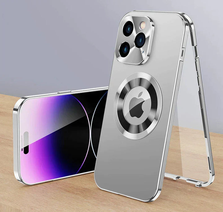 Luvikno | Etui 360° Full Screen Linse Metall Magnetisk Magsafe Deksel Aluminium for iPhone 15 14 13