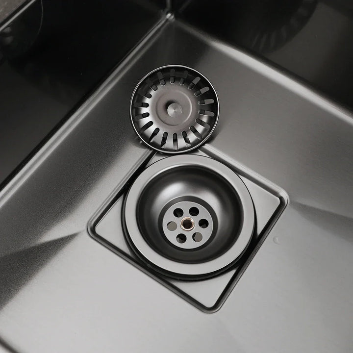 AquaGuard Rustfritt Stål Vaskestrainer med Luktfilter – Pop-Up Stopper & Anti-Blocking Kurv Luvikno