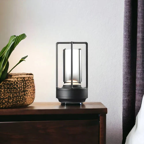 Luvikno | Varm LED Trådløs Bordlampe – Batteridrevet Nordisk Design - LED med Berøringskontroll, Egnet for Soverom, Hjem, Utendørs - Ideell Nattlampe