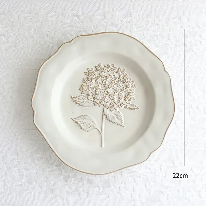 Franske pregete blomsterplater