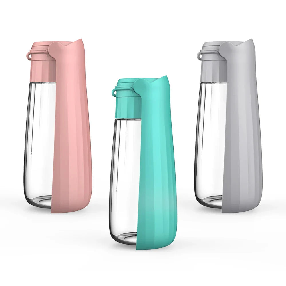 Luvikno | Hundevannflaske Lapuro FoldDrink | Sammenleggbar vannbeholder for på farten | 550 ml | For små og store hunder og katter