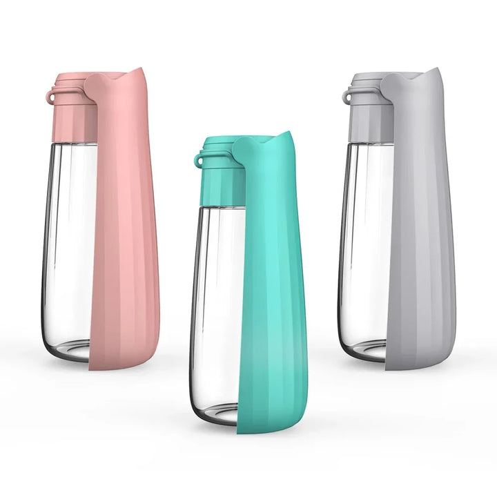 Luvikno | Hundevannflaske Lapuro FoldDrink | Sammenleggbar vannbeholder for på farten | 550 ml | For små og store hunder og katter
