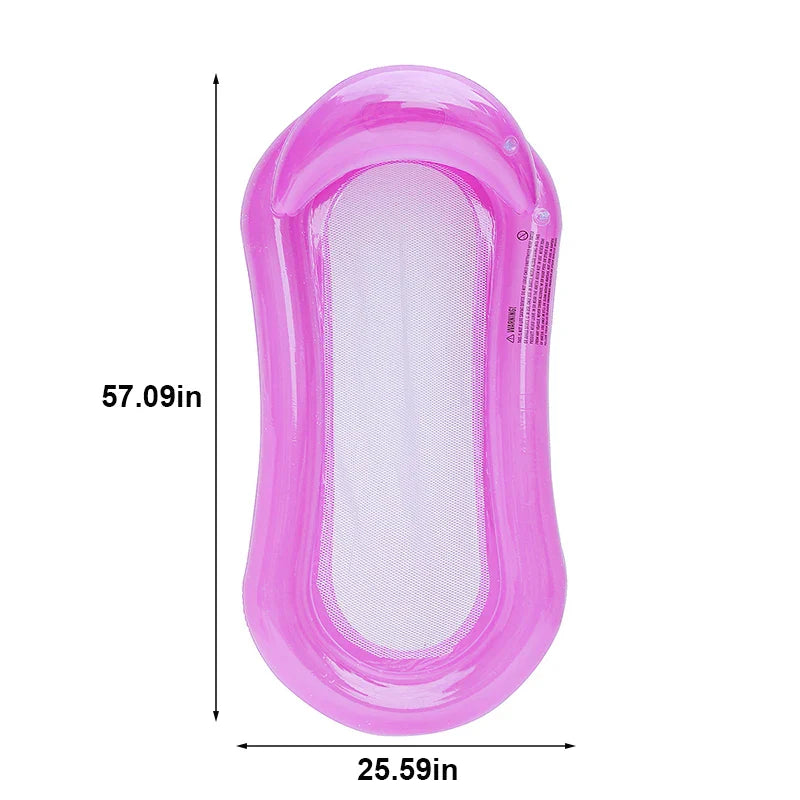 Luvikno | AquaLiva Oppblåsbar Svømmelytter Rooxin | Ergonomisk Svømmehimmelseng med Mesh & Armlener | For Basseng, Innsjø & Strand