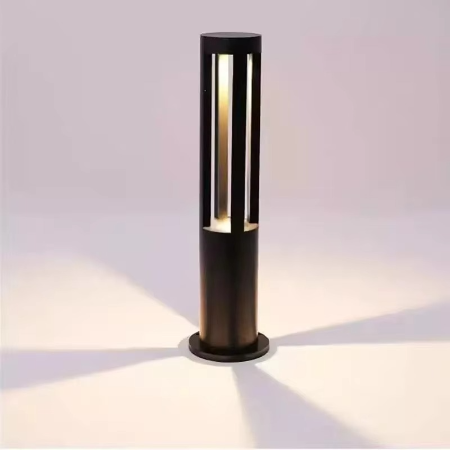 Utendørs LED-pollerlys - Elegant svart hagebane- og plenbelysning Luvikno