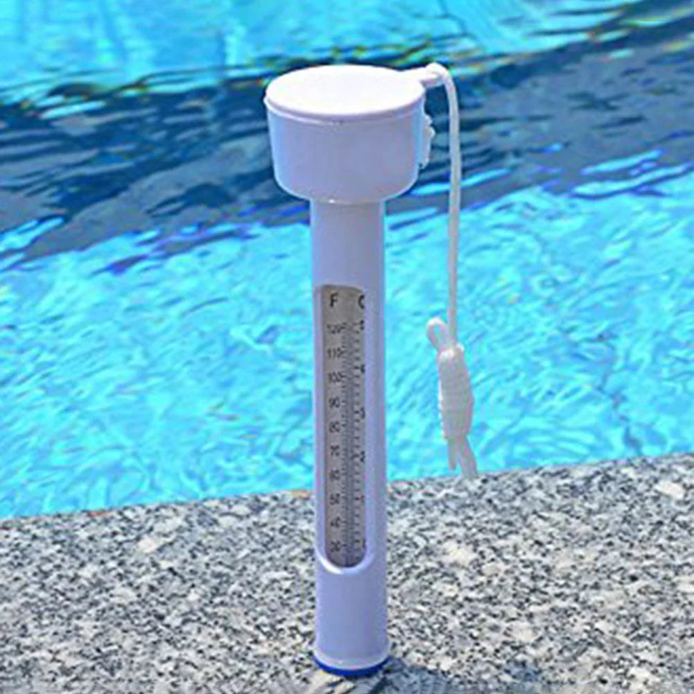 Luvikno | THERMAVIA Bassengtermometer | Flytende vanntemperaturmåler 0–50 °C | For basseng, boblebad, spa & termalbad | Vanntett & lett å lese