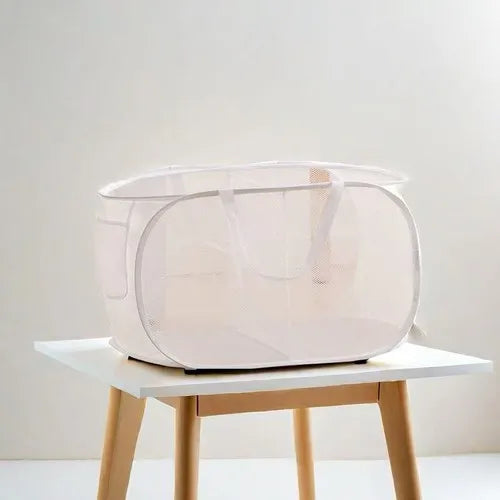 Luvikno | Vaskekurv Faltix | Pop-Up Design | Med Lommepose & Forsterket Ramme | Enkel eller med Dobbel Separasjon