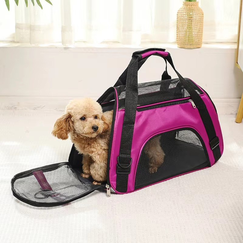 Myk sided pet carrier with breathable mesh for small dogs and cats Luvikno