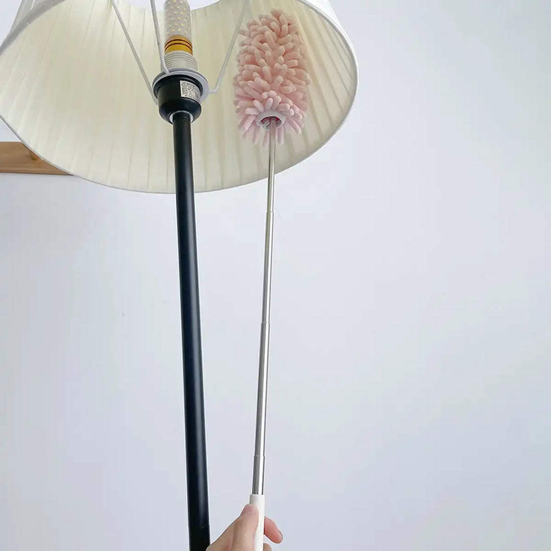 Luvikno | DUSTELLA Teleskopisk Støvklut | Utvidbar opptil 80 cm | Mikrofiber Chenille & Rustfritt Stål Håndtak – For Tak, Møbler & Hjørner