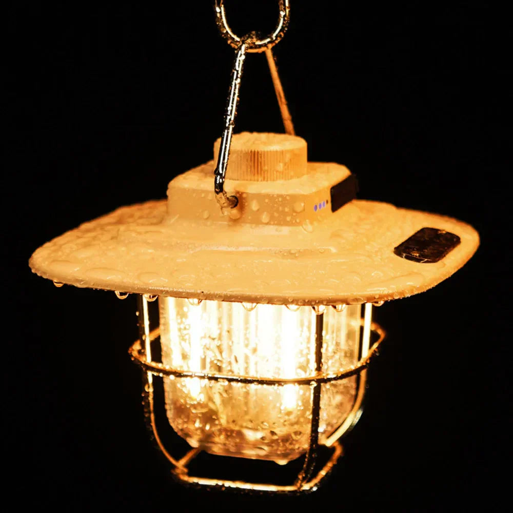 Retro oppladbar LED-lanterne for eventyr Luvikno
