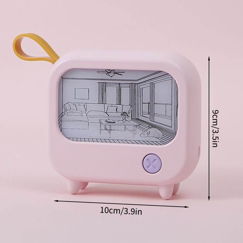 Mini Art TV Maling Dekor Nattlampe | Luvikno