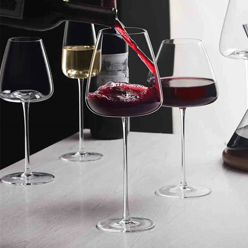Sett med 2, 4 og 6 Håndlagde Krystallvins- og Champagneglass - 4 Størrelser | Luvikno