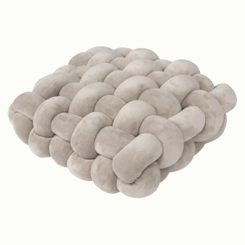 Chunky Woven Knot Cushion | Luvikno